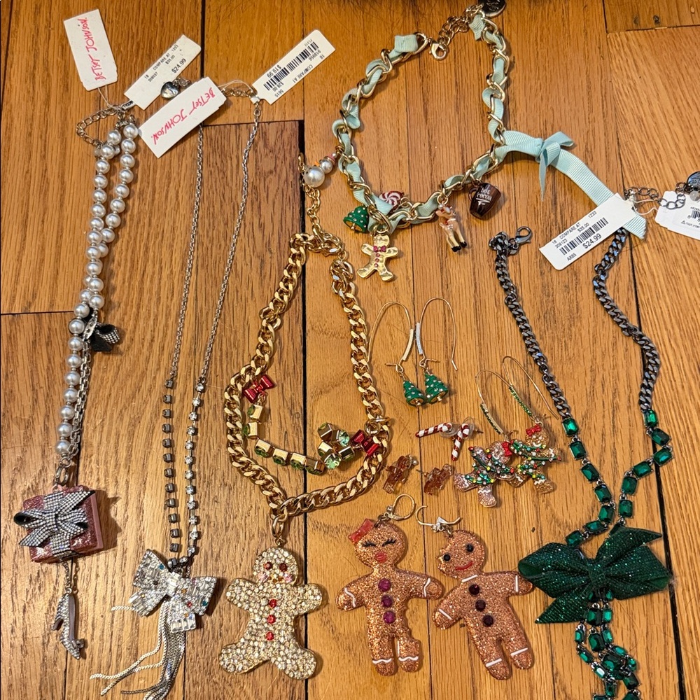 Betsey Johnson Holiday Jewelry Bundle 10 pieces